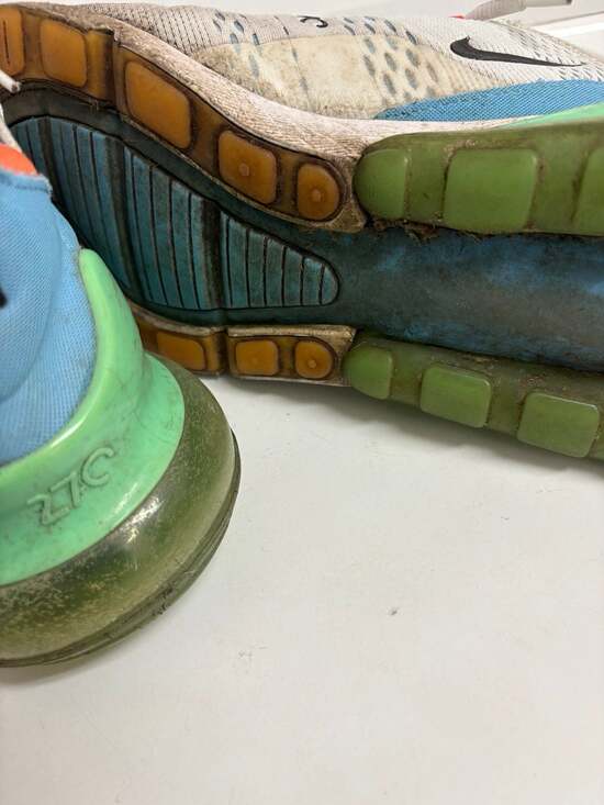 Nike Air Max 270 Men’s Size 10.5 White Blue Green DX2347-100 – Athletic Running - Picture 10 of 12